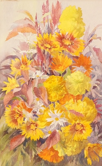 E.P. Hamilton (19th/20th century), Floral still life, signed upper left, watercolour, 47 x 29cm